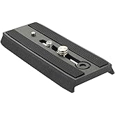 AVELLA Universal Sliding Quick Release Plate Replacement Camera Mount with 1/4 Inch and 3/8 Inch Mounting Screws for V501 V504Fluid Head,Length: 3.54 inches/9CM