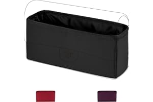 DGAZ Purse Organizer Insert For Chanel CF Bags，Silk Bag Organizer，Luxury Handbag & Tote Shaper(Black,Jumbo 30)