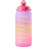 Juicy Couture "Motivate" Fashion Water Bottle - 74oz - Stylish Trendy Hydration Bottle in Purple, Yellow, and Pink - Stay Fashionable and Hydrated On-the-Go!