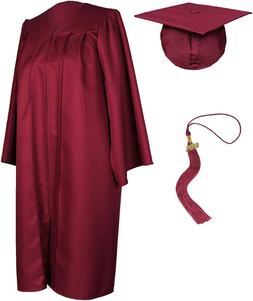 GraduationForYouMatte Graduation Cap And Gown with 2022 Tassel Year Charm.