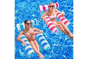 Inflatable Pool Float Hammocks, 4-in-1 Multi-Purpose Inflatable Pool Floats Adults, Multi Tubes Floating Mesh Chair ?Blue?(Co