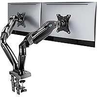 HUANUO Dual Monitor Stand, Adjustable Spring Monitor Desk Mount for 13-27 inch, Dual Monitor Mount Holds Max 14.3lbs, Compute
