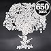 Rustark 650Pcs White Series Resin Buttons Favorite Findings Basic Buttons 2 and 4 Holes Craft Buttons for Arts, DIY Crafts, Decoration, Sewing - Sizes Range from 0.28 to 1.18 Inch
