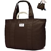 Bagelite 22'' 50L 100% Cotton Oversized Travel Tote Bag for Women - Tear-Resistant, Overnight/Weekend/Beach Bag