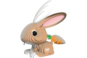 Eugy Rabbit 3D Puzzle, 39 Piece Eco-Friendly Educational Toy Puzzles for Boys, Girls & Kids Ages 6+