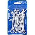 Eyech 10pcs Ratcheting Wrench Set, Metric Mini Double Open End Wrench Set with Dual-purpose Spanner Tool Gear Ring Ratcheting Wrench Set Car hand Wrench Tool 4mm-11mm, EYEUS-GY0645