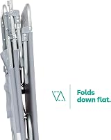 LIVIVO Folding Sun Lounger Grey Lightweight Garden Sun Bed 110kg view 6