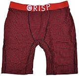 Mens Crisp Boxers Houndstooth Boxer Brief Red S-XL