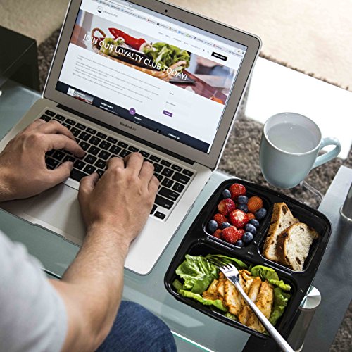 Mixed Meal Prep Containers Set Bento Lunch Boxes / Restaurant Food Storage Portion Control