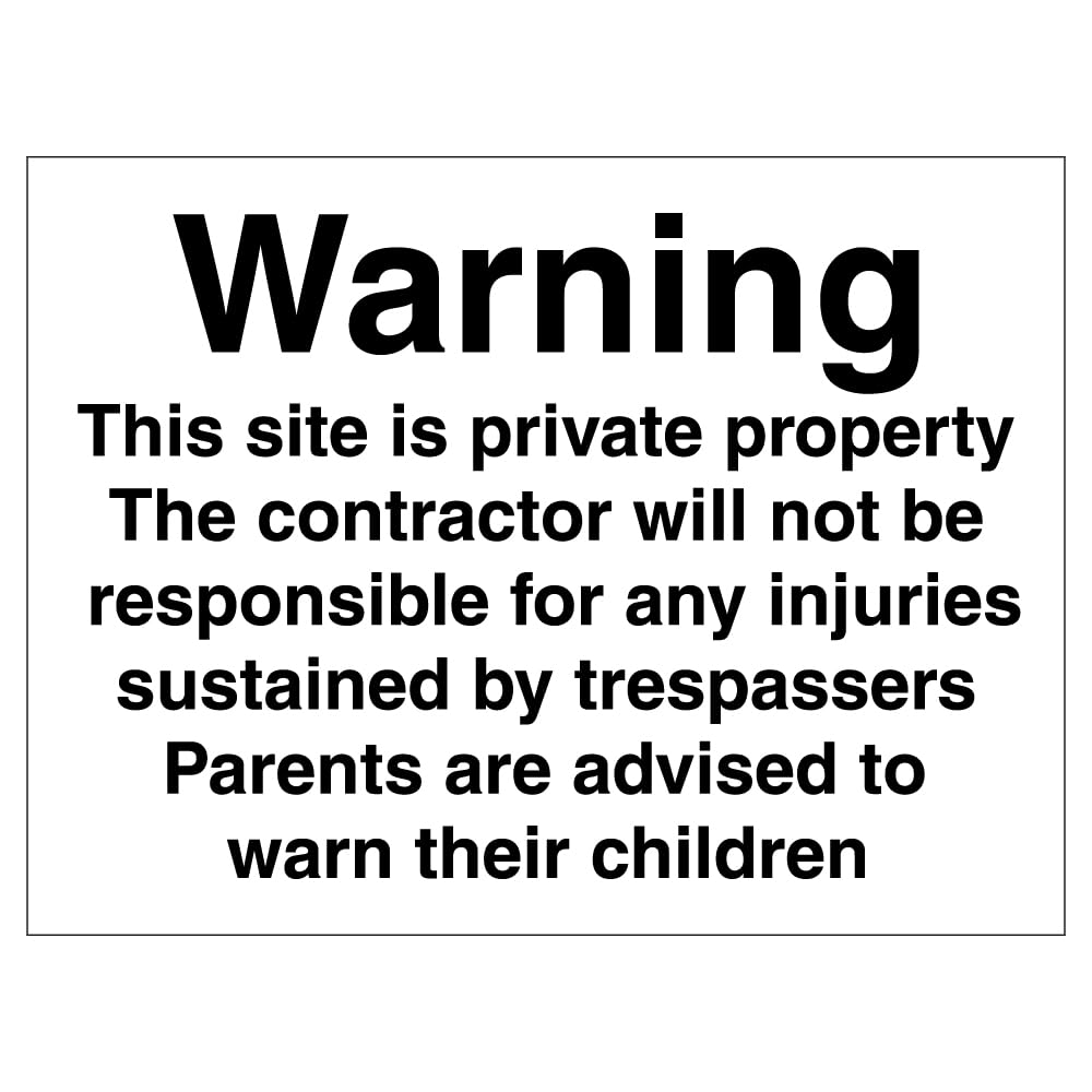 V Safety Notice This Site Is Private Property - Correx® 600 x 450 mm Safety Sign