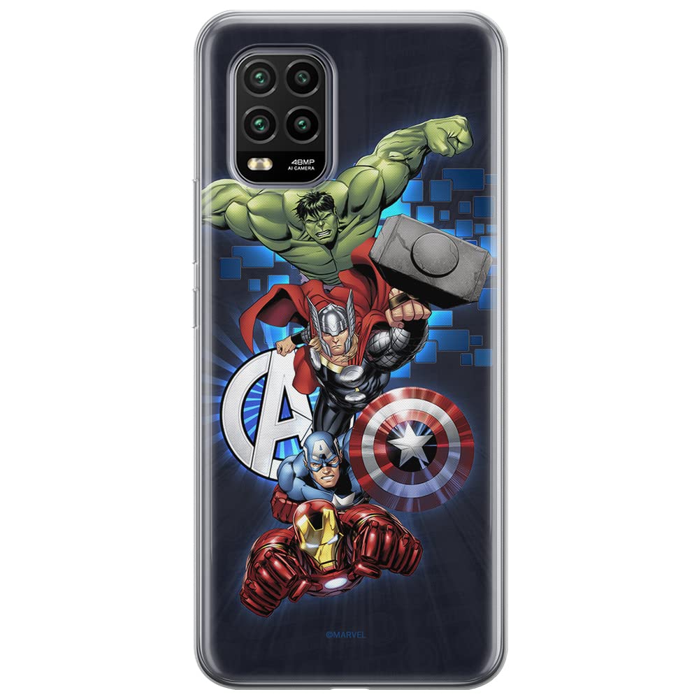 ERT GROUP mobile phone case for Xiaomi MI 10 LITE original and officially Licensed Marvel pattern Avengers 001 optimally adapted to the shape of the mobile phone, case made of TPU