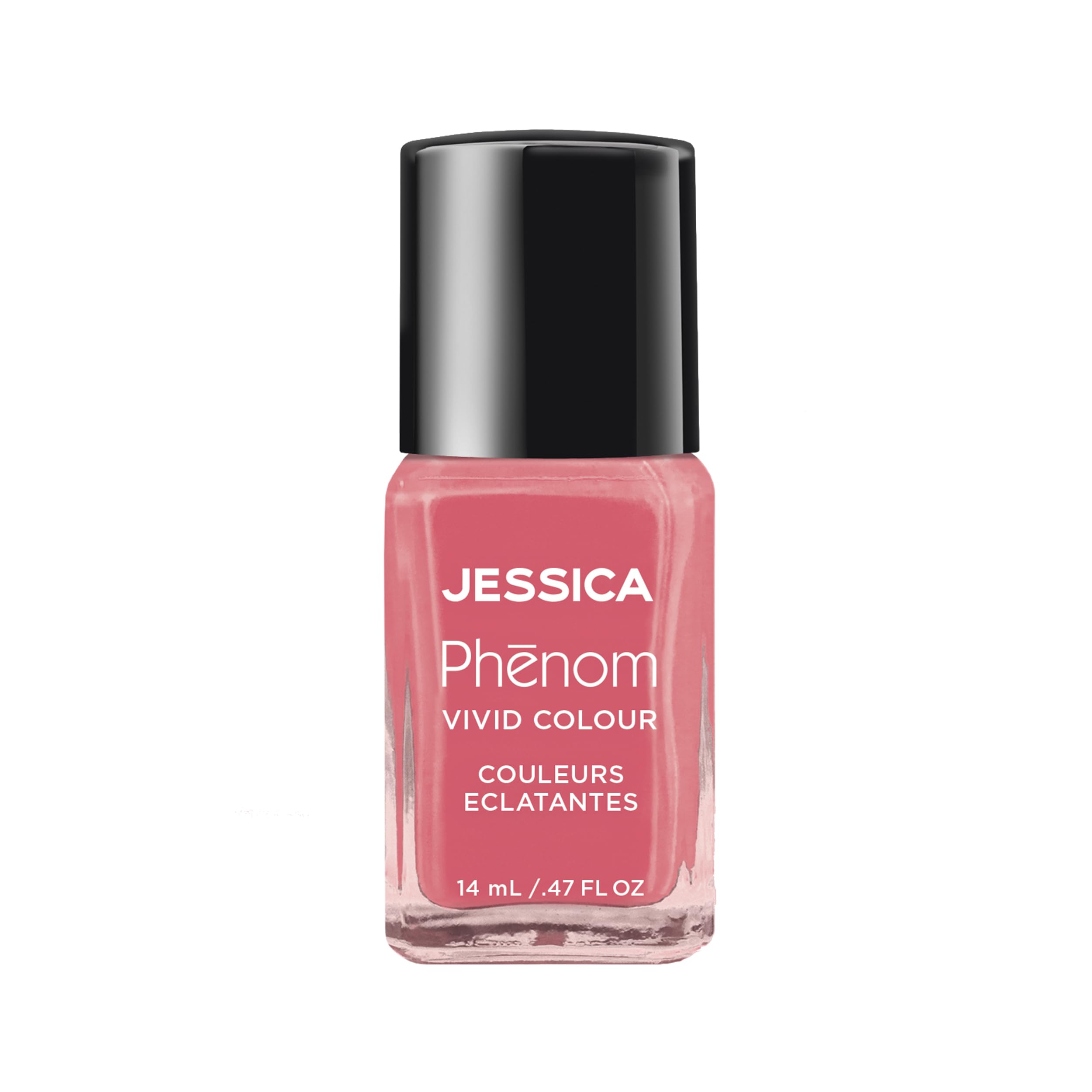 JESSICA | Phenom Vivid Colour Nail Polish | Long-lasting Gel-like Nail Polish without UV Lights coming in vivid & pigmented colours | Rare Rose | 14 ml