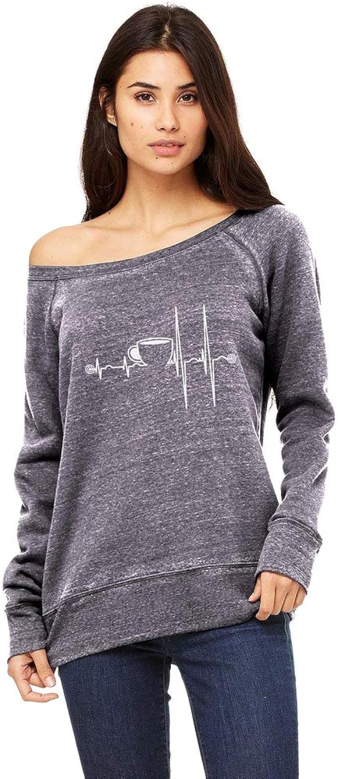 wide neck sweatshirt womens