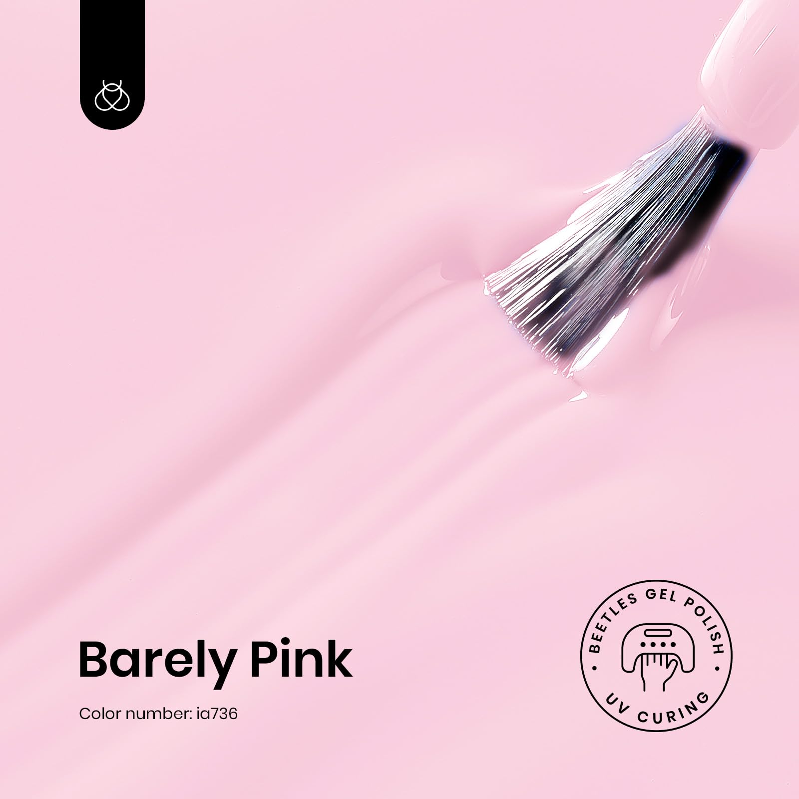 Beetles Pink Gel Nail Polish Spring Barely Pink Gel Polish Soak Off LED Nail UV LED Lamp Pastel Nail Art Manicure Salon DIY Home 0.51Oz Gift for Women - Image 2