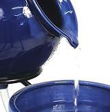 Primrose 55cm Solar Powered Blue Ceramic Outdoor Jug Water Feature view 3