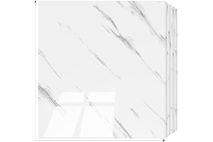 SHOWCOLOUR 10-Sheets Peel and Stick Backsplash Marble 12"X12" Self Adhesive Wall Tile Back Splashes for Kitchen Bathroom