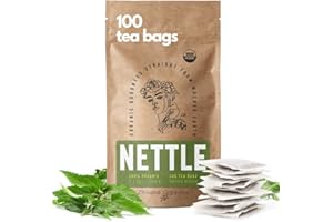 ZHIVANA ORGANICS Stinging Nettle Tea Organic - Nettle Leaf Tea Organic – Dried Nettles - Te De Ortiga Verde Organica - Urtica Tea, Joint, Blood Sugar, Allergy - 100 Nettle Tea Bags
