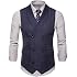 Panciotto Gilet uomo slim fit Style nero casual elegante Smanicato