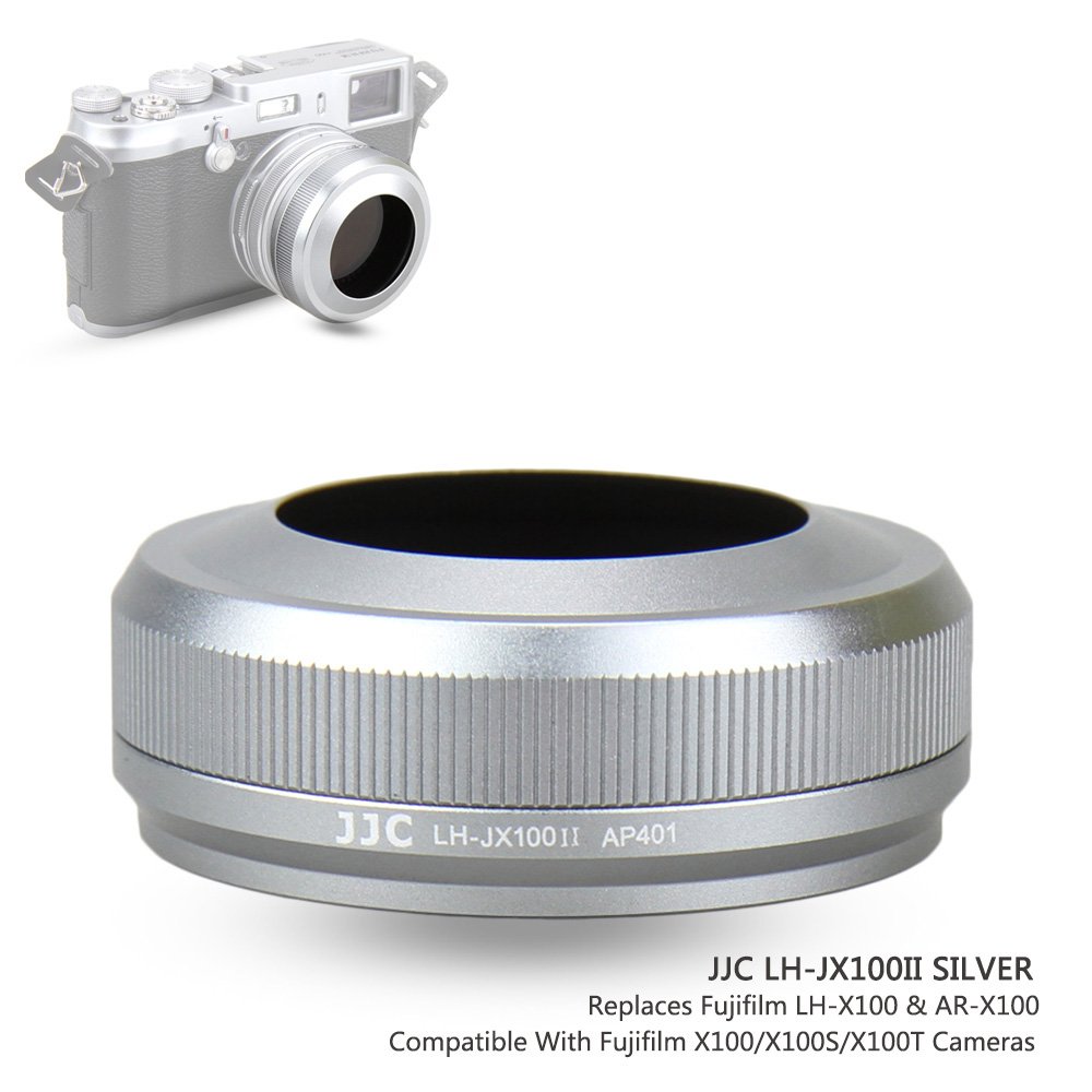 Replaces Fujifilm LHX100 Lens Hood X100S X100T JJC Silver Lens Hood