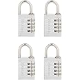 Master Lock Set Your Own Combination Padlock, 4 Pack, Silver 643EC4
