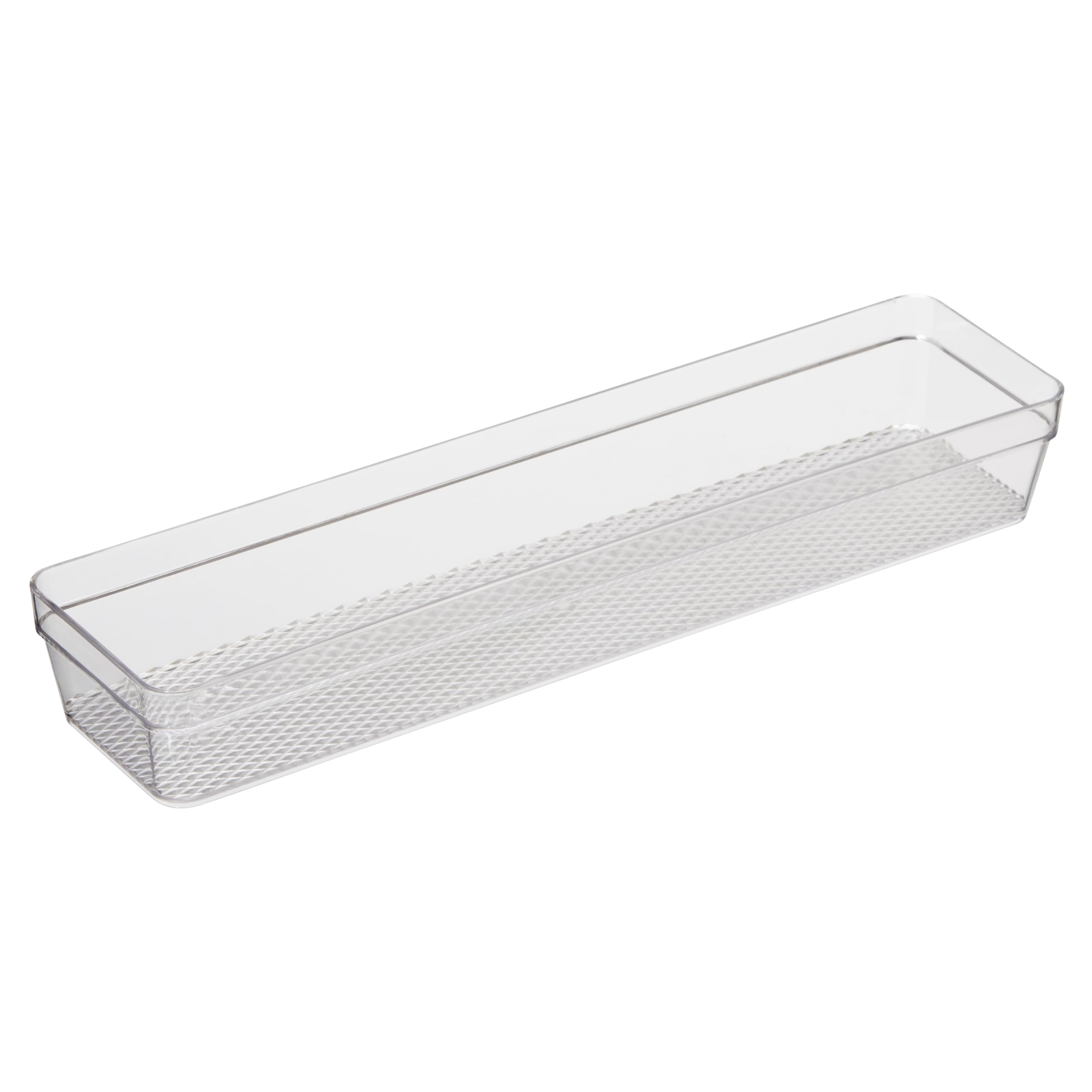 Photo 1 of Oggi Clear Drawer Organizer - 3" X 12.5" - Ideal for Organizing Kitchen Drawers, Office, Desk, Silverware, Kitchen Utensils, Cosmetics and Bathrooms