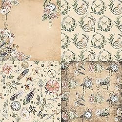 DESEACO Scrapbook Paper Pad 6x6 Vintage Floral