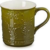 Le Creuset Olive Branch Collection Stoneware Seattle Mug, 14 oz., Olive
