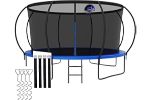 CITYLE Tranpoline 1500LBS 8 10 12 14 15 16 FT Tranpoline for Kids and Adults Tranpoline with Enclosure Net, Wind Stakes, Basketball Hoop, Heavy Duty Recreational Tranpolines - ASTM Approved