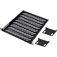 GeeekPi DeskPi RackMate T2 Accessories 10 inch 0.5U Rack Shelf, 10.23inch Depth, 0.5U Server Rack Shelf Vented Rack Mount Can