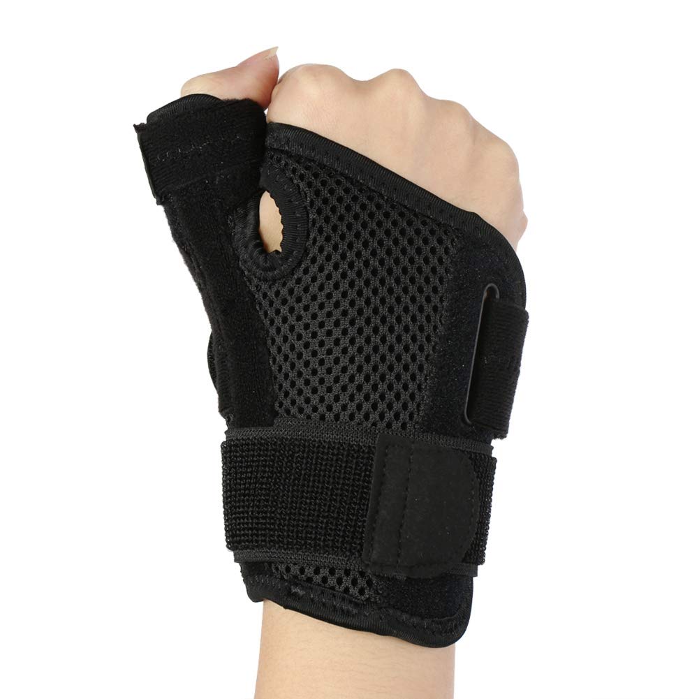 Arthritis Thumb Splint, Thumb Protective Brace Support Splint Thumb Joint Sprain Guard for Right and Left Hand Black