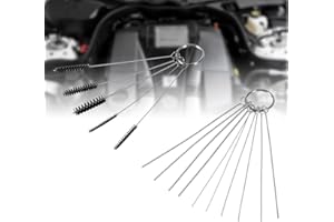 Carb Cleaning Needles Carburetor Carbon Dirt Jet Remove 10 Cleaning Needles and 5 Brushes Tool Kit for Car & Motor Carb Needl