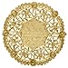 The Baker Celebrations Gold Foil 4 inch Round Paper Lace Table Doilies – Great for Serving Small Treats or Rolling Around Silverware (Pack of 50)