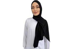 Cotton head scarf, instant black hijab, ready to wear muslim accessories (Black)