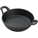 American Metalcraft CIPR7251 Medium Cast Iron Casserole Pan, Round, Black
