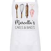 Personalized Baking Kitchen Apron with Two Pockets, Adjustable Neck Strap for Kitchen, and Baking, Bakery Tools, Mother's Father's Day gift