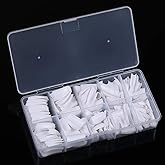 Yimart French False Nail Tips French Nail Art Tips 500pcs White French Acrylic Style Artificial False Nails Tips With Box (White)