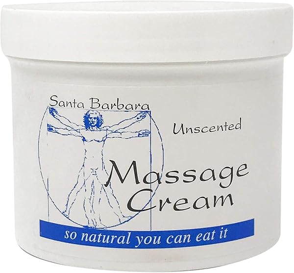 SANTA BARBARA MASSAGE MASSAGE CREAM UNSCENTED, 8 OZ