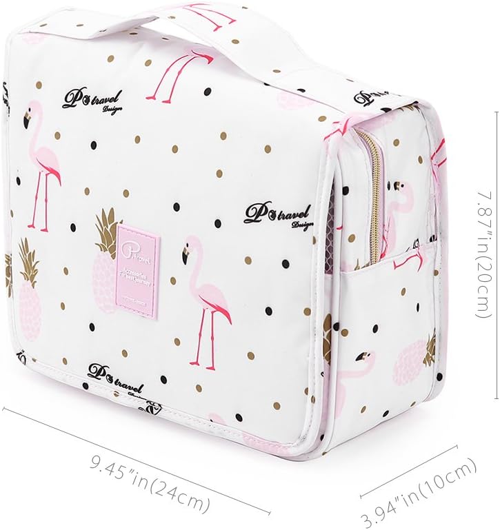 Homchen Hanging Travel Toiletry Bag, Waterproof Folding Portable Cosmetic Wash Bag for Men and Women (M, Light Purple) - Image 4