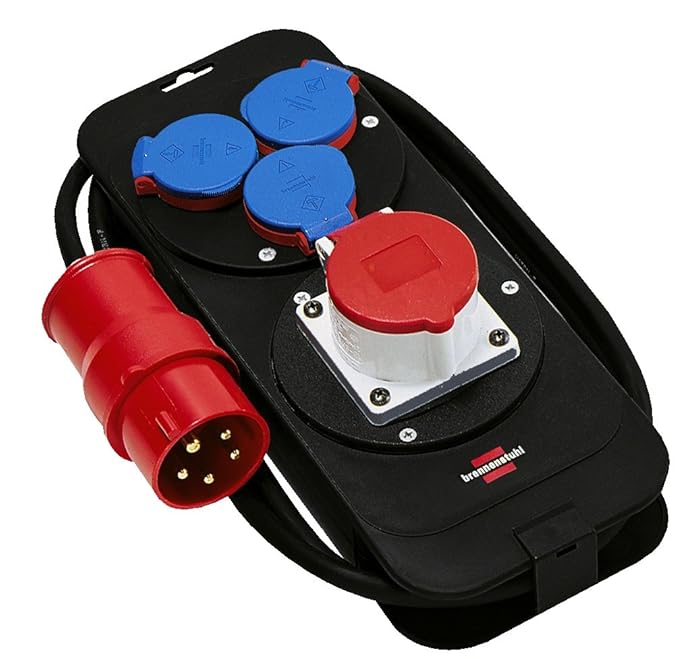 Brennenstuhl Stromstation / Stromverteiler 16A (2m Kabel, für ständigen Einsatz im Außenbereich IP44)