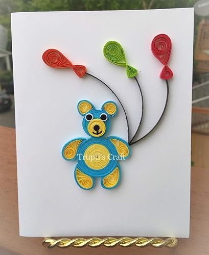 paper quilling teddy bear