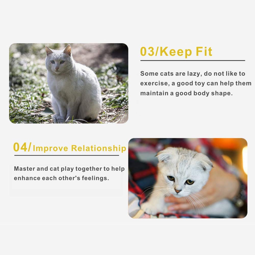 PoPoint 26 pcs Cat Toys Kitten Toys Assortments，Cotton mice Cat Wand Rainbow Ball Bell Ball Crinkle Ball Feather for Cat Puppy Kitten