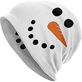 LAIPUTER Christmas Snowman Beanie Standard Closed Chemo Knitted Hats Baggy Slouchy Skull Cap Cancer Headwear for Women Men