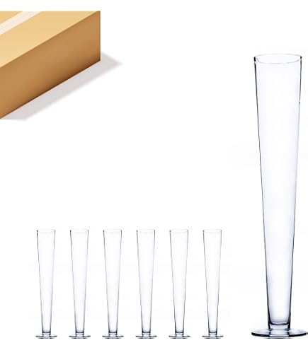 Amazon.com: WGV Trumpet Glass Vase Bulk, Open 4