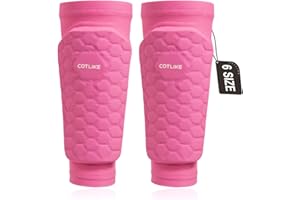 COTLIKE Soccer Shin Guards for Kids Youth Adults, Shin Guard Soccer Sleeves for 2-18 Years Old Boys Girls Men, Calf Compression Sleeve with Honeycomb Pads, Espinilleras de Futbol para Hombres