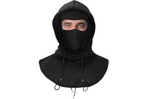 B BINMEFVN Ski Mask Motorcycle Black Balaclava Adjustable Windproof Fleece Cold Weather Full Face Mask for Winter