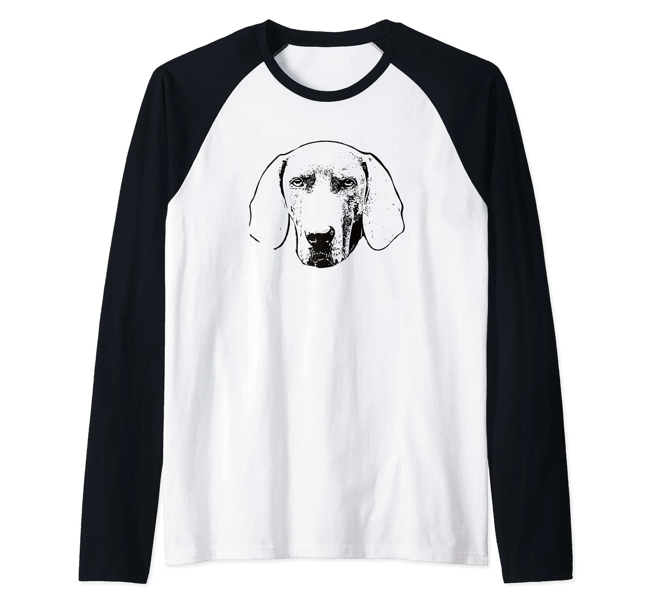 Weimaraner Raglan Baseball Tee
