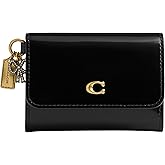 COACH Women's Essential Flap Card Case With Charm Black One Size