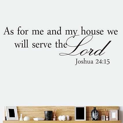 Kicode Bible Verses Lord Quote Saying Creative Black Water 3D Vinyl Wall Sticker Decal for Bedroom, DIY Decoration, Home Decor