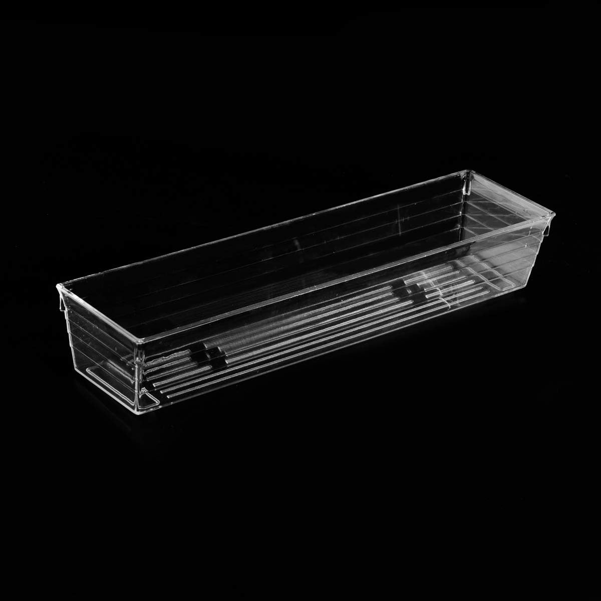 Clear Plastic Drawer Organizer Tray for Vanity Cabinet (Set of 10),Storage Tray for Makeup, Kitchen Utensils, Jewelries, and Gadgets: Home Improvement