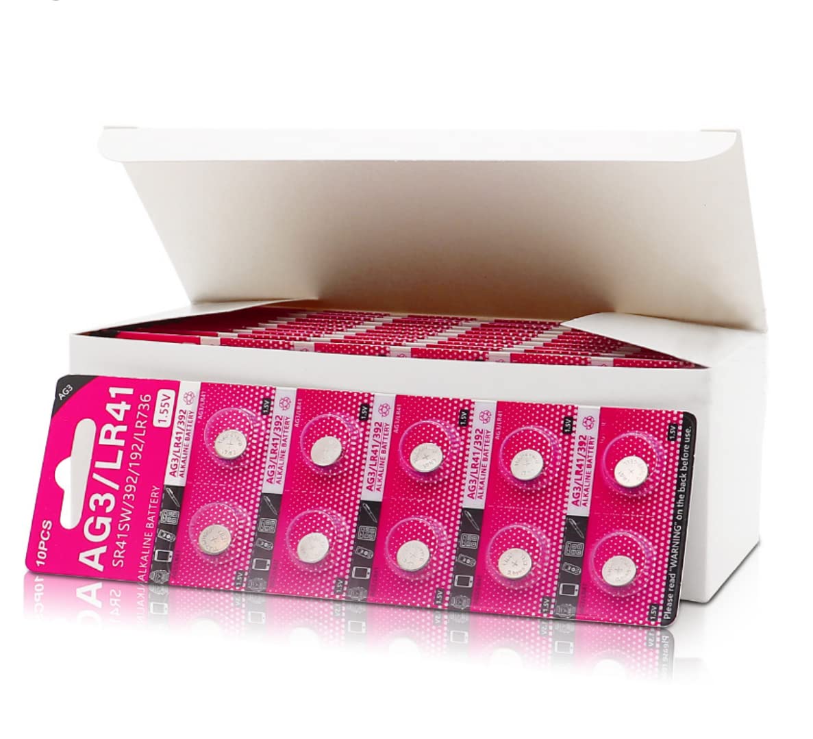 Cotchear 10pcs 1.55V AG3 LR41 Button Batteries 192 392 CX41 LR41 LR736 SR41 SR41SW V3GA Alkaline Button Cell Battery